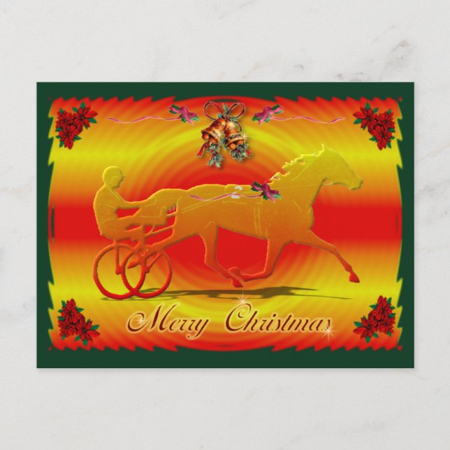 Cartes Pour Fêtes Annuelles Trotter de Noël rouge (Devant)