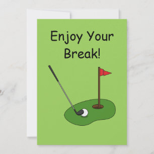 Cartes Pour Fêtes Annuelles Trou de golf avec drapeau Personnaliser