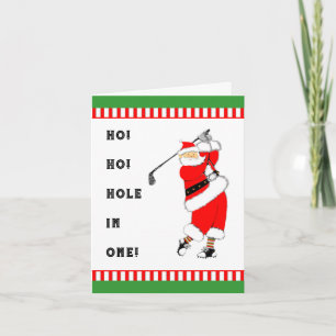 Cartes Pour Fêtes Annuelles Trou De Golf En Un Noël