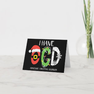 Cartes Pour Fêtes Annuelles Trouble de Noël Obsessionnel de l'OCD   XMAS drôle