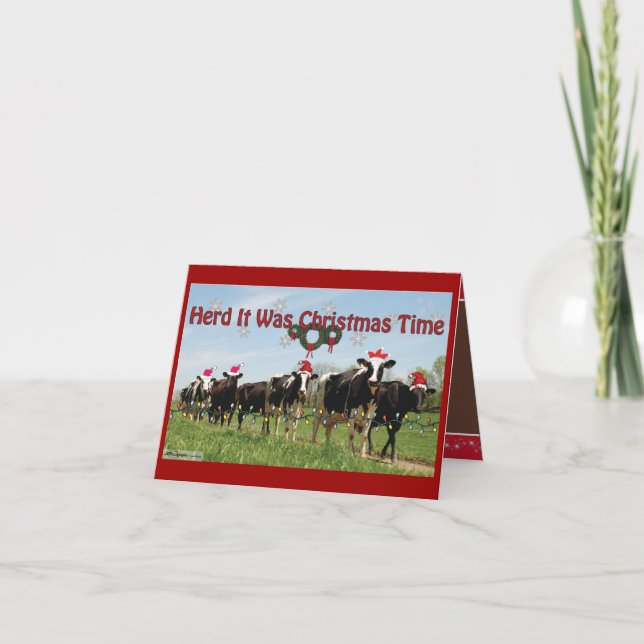 Cartes Pour Fêtes Annuelles Troupeau c'était Noël2 Modifier (Devant)