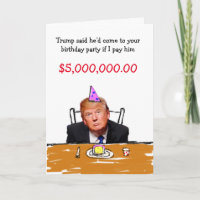 Trump 5.000.000 $ Anniversaire