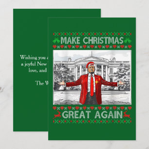 Cartes Pour Fêtes Annuelles Trump Christmas Card, Rendre Noël merveilleux