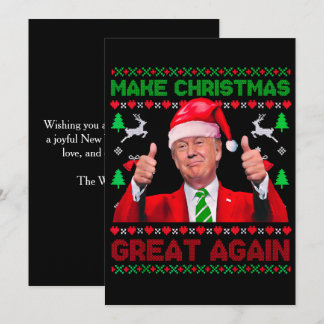 Cartes Pour Fêtes Annuelles Trump Christmas Card, Rendre Noël merveilleux