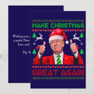 Cartes Pour Fêtes Annuelles Trump Christmas Card, Rendre Noël merveilleux