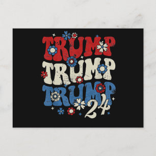 Cartes Pour Fêtes Annuelles Trump Trump Trump 2024 Rétro 