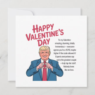 Cartes Pour Fêtes Annuelles Trump Valentine's Day 