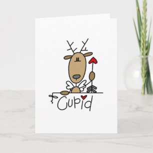 Cartes Pour Fêtes Annuelles Tshirts et cadeaux de Noël Cupid Reindeer