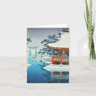 Cartes Pour Fêtes Annuelles Tsuchiya Koitsu Miyajima enneigée paysage hivernal