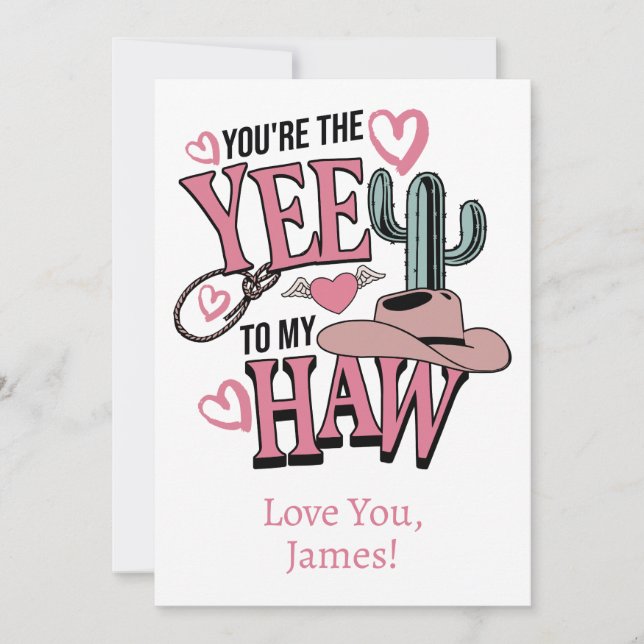 Cartes Pour Fêtes Annuelles Tu es la Yew to My Haw Love Card (Devant)