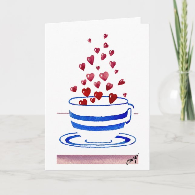 Cartes Pour Fêtes Annuelles Tu es ma Coupe du Thé ! (Devant)