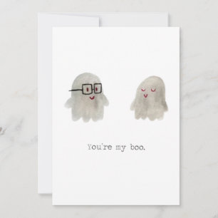 Cartes Pour Fêtes Annuelles "Tu es mon fantôme"