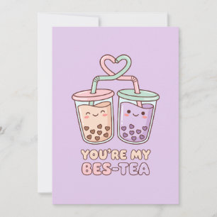 Cartes Pour Fêtes Annuelles Tu es mon meilleur thé - Saint-Valentin mignon Bub
