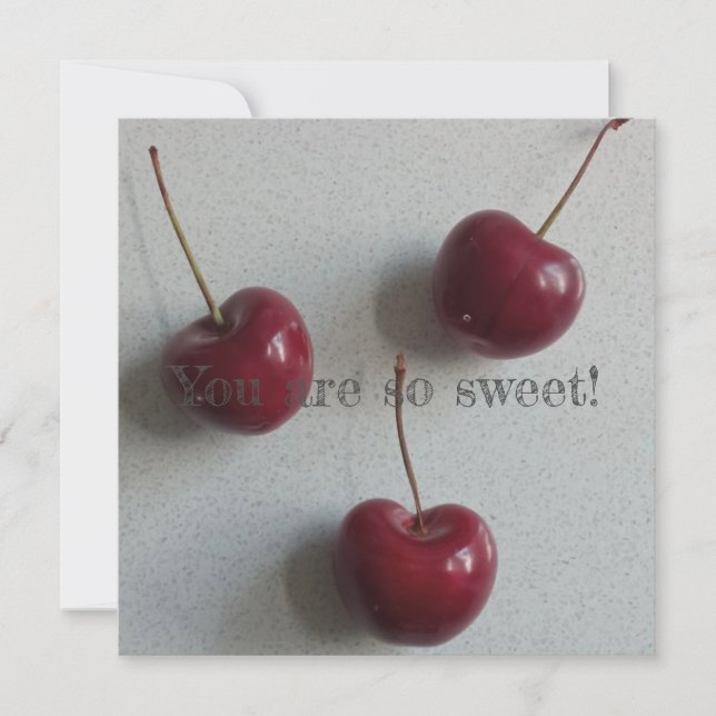 Cartes Pour Fêtes Annuelles Tu Es Tellement Sweet Cherry (Devant)