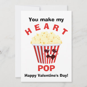 Cartes Pour Fêtes Annuelles Tu fais battre mon cœur POP Popcorn pour la Saint-