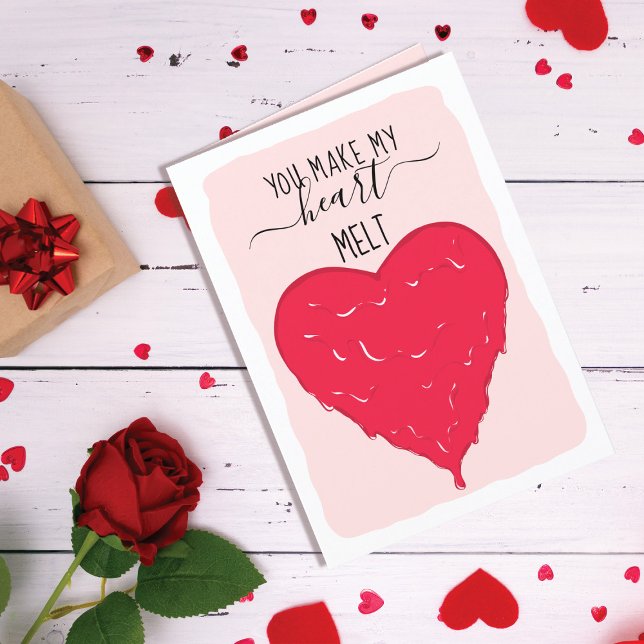 Cartes Pour Fêtes Annuelles Tu fais fondre mon coeur Romantique Saint-Valentin (Créateur téléchargé)