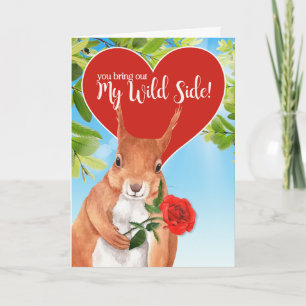 Cartes Pour Fêtes Annuelles Tu fais ressortir mon côté sauvage Fun Écureuil Sa
