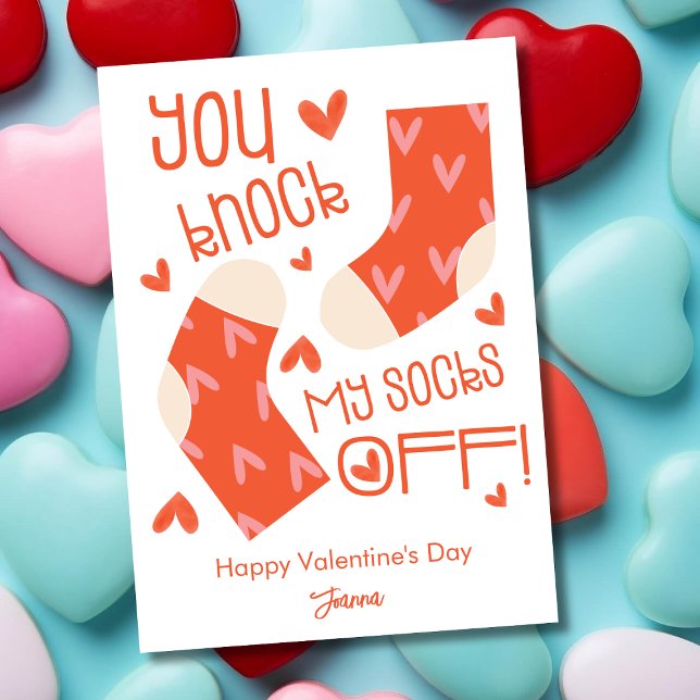 Cartes Pour Fêtes Annuelles Tu m'arrêtes mes chaussettes pour la Saint-Valenti (Créateur téléchargé)