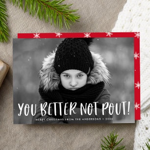 Cartes Pour Fêtes Annuelles Tu Veux Mieux Ne Pas Tirer Rouge Photo