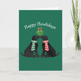 Cartes Pour Fêtes Annuelles Tubes noirs Xmas personnalisés Kisser Mistletoe