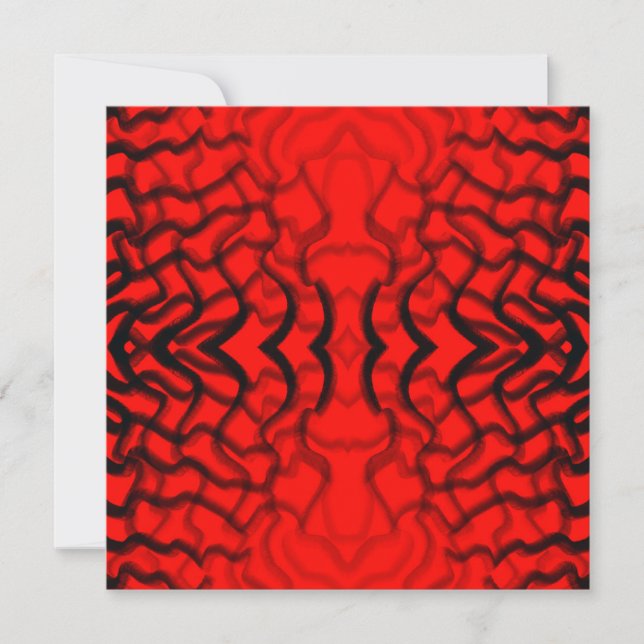 Cartes Pour Fêtes Annuelles Tubulaire Noir Et Rouge (Devant)