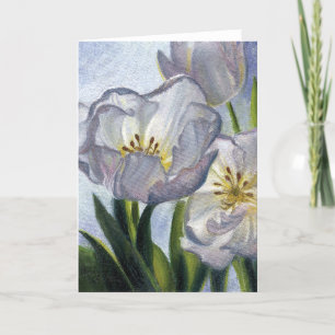 Cartes Pour Fêtes Annuelles "Tulipes blanches"