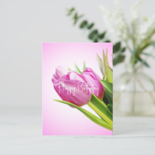 Cartes Pour Fêtes Annuelles Tulipes roses