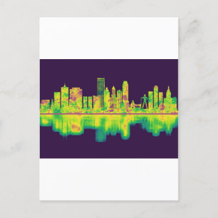 Cartes Pour Fêtes Annuelles Tulsa Oklahoma Skyline