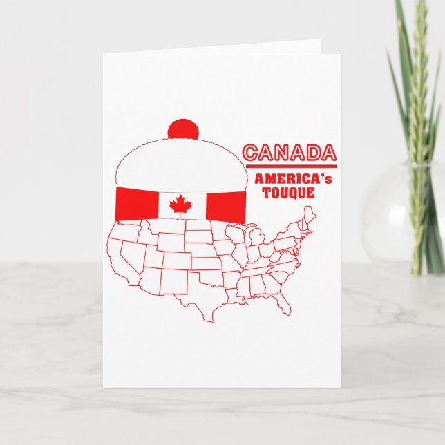 Cartes Pour Fêtes Annuelles Tuque frais du Canada Amérique (Devant)