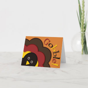 Cartes Pour Fêtes Annuelles Turc caché de Thanksgiving