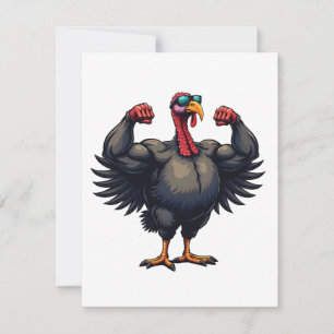 Cartes Pour Fêtes Annuelles Turquie Bodybuilding Thanksgiving Day Gym entraîne