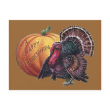 Turquie et Thanksgiving Vintage Citrouille