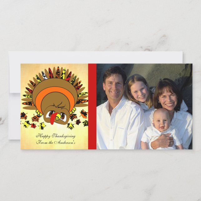 Cartes Pour Fêtes Annuelles Turquie mignonne (Devant)