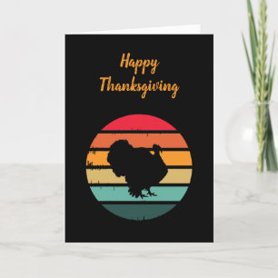 Cartes Pour Fêtes Annuelles Turquie Oiseau Thanksgiving Distressed coucher de 