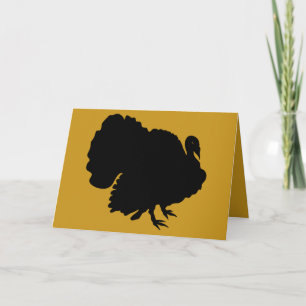 Cartes Pour Fêtes Annuelles Turquie Silhouette Thanksgiving