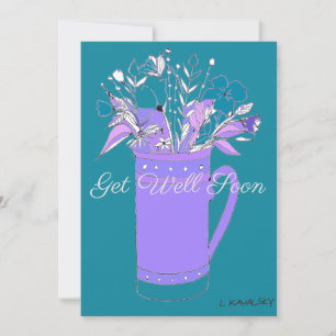 Cartes Pour Fêtes Annuelles Turquoise Coloré Obtenez De Fleurs Bien Dans Une C