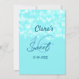 Cartes Pour Fêtes Annuelles Turquoise turquoise agate doux 16 anniversaire ajo