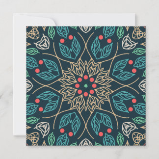 Cartes Pour Fêtes Annuelles Turquoise Turquoise Turquoise Fern Designer Carré 