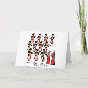 Cartes Pour Fêtes Annuelles Tuyauterie de 11 joueurs de pipeau