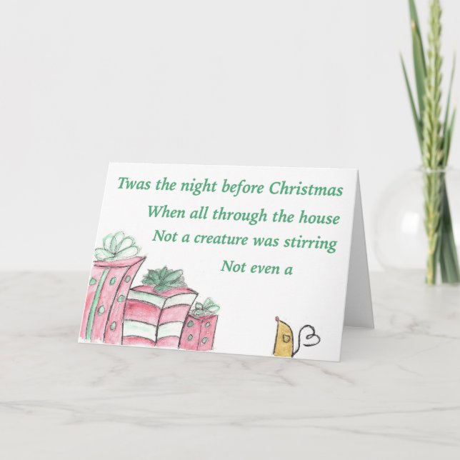 Cartes Pour Fêtes Annuelles twas la nuit avant Noël (Devant)