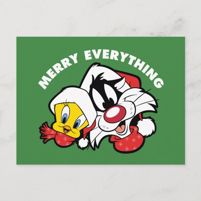 Cartes Pour Fêtes Annuelles TWEETY™ & SYLVESTER™ "Joyeux tout" (Devant)