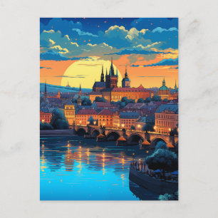 Cartes Pour Fêtes Annuelles Twilight sur l'église du Tyn