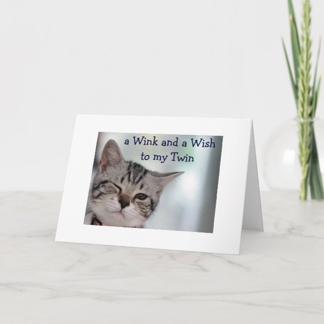 CARTES POUR FÊTES ANNUELLES TWIN=BON THANKSGIVING HEUREUX U R MY TWIN (Devant)