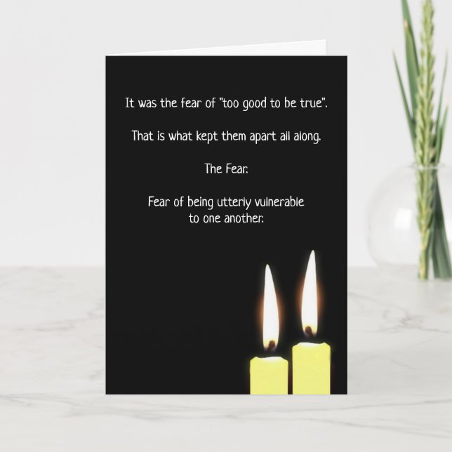 Cartes Pour Fêtes Annuelles Twin Flame Soulmates CRAINTE DE Séparation (Devant)