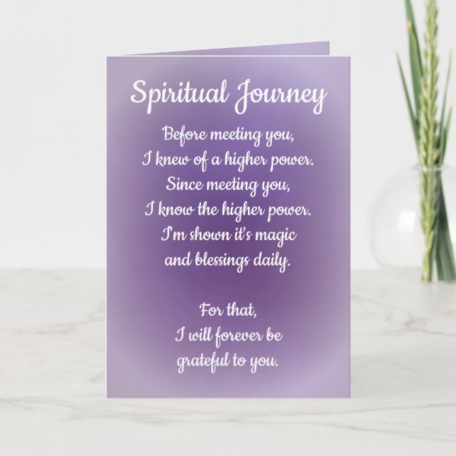 Cartes Pour Fêtes Annuelles Twin Flame Voyage spirituel en vacances de séparat (Devant)