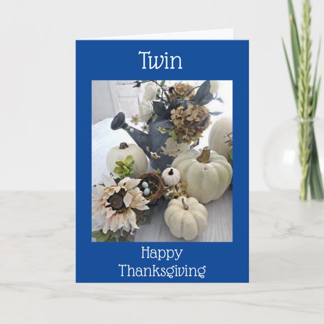 CARTES POUR FÊTES ANNUELLES ***TWIN*** MERCI POUR "VOUS" À REMERCIER (Devant)