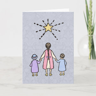 Cartes Pour Fêtes Annuelles Twinkle Little Star Vintage Nursery Rhyme