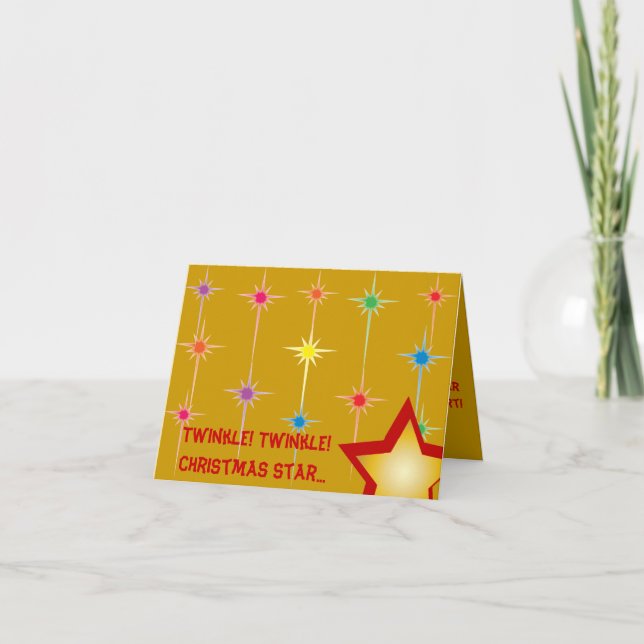 Cartes Pour Fêtes Annuelles Twinkle Twinkle Star de Noël...-Personnaliser (Devant)