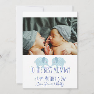 Cartes Pour Fêtes Annuelles Twins Custom Photo Joyeuse fête des mères