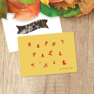 Cartes Pour Fêtes Annuelles Type de fête Gold Happy Fall Y'all